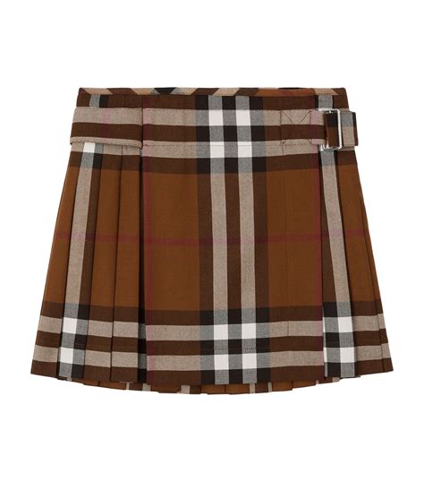 burberry pleated girls skirts|burberry check wool pleated skirt.